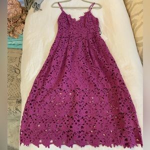 ASTR The Label Lace A Line Midi Dress Orchid Pink NWT